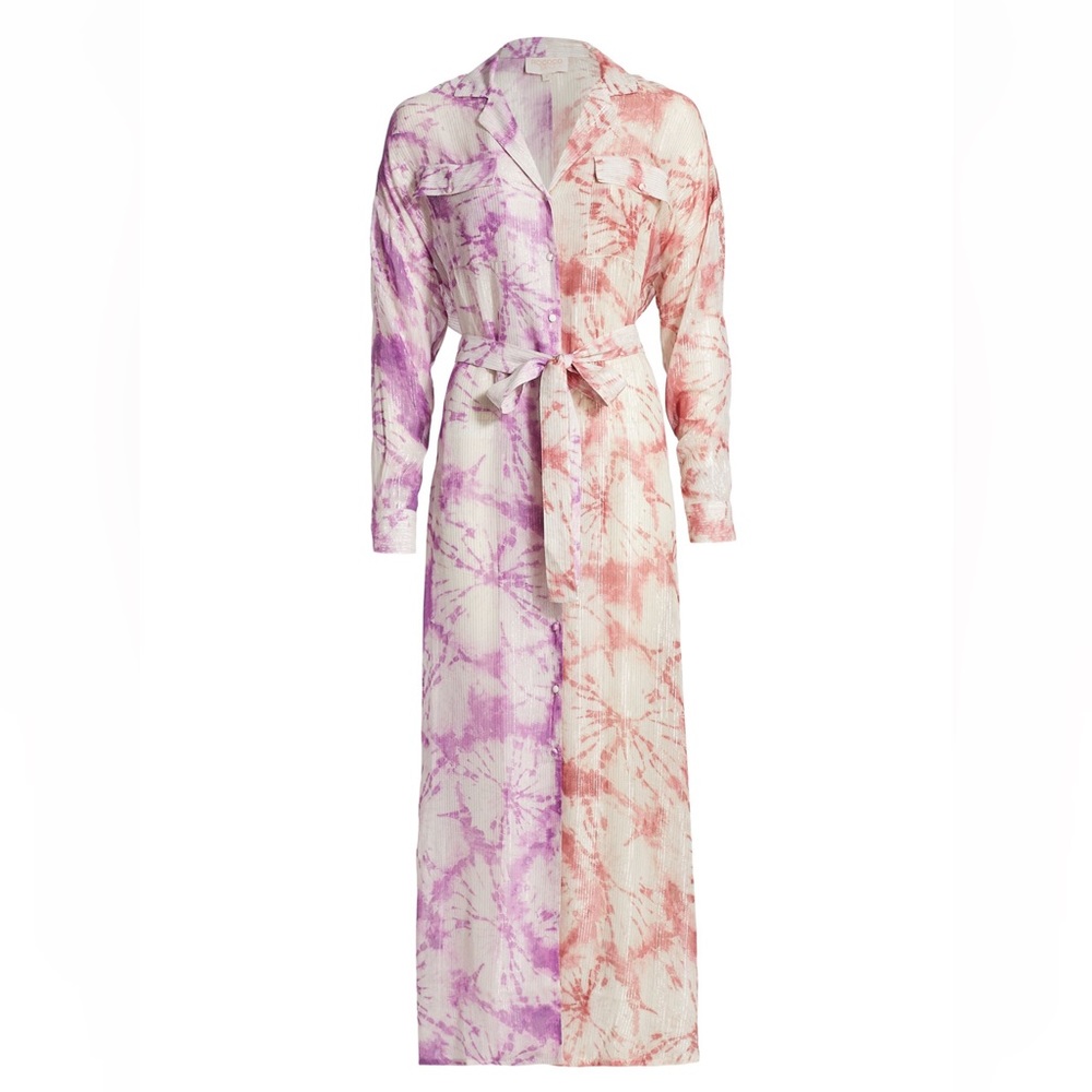 Rococo Sand Ava tie-dye two tone dress rosewood lilac size small new with tags